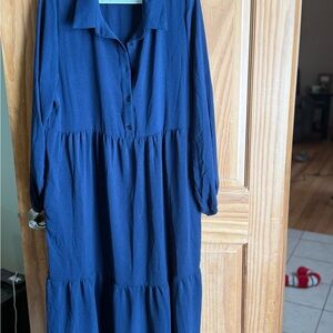 Rachel Zoe Deep Blue Long Sleeve Dress